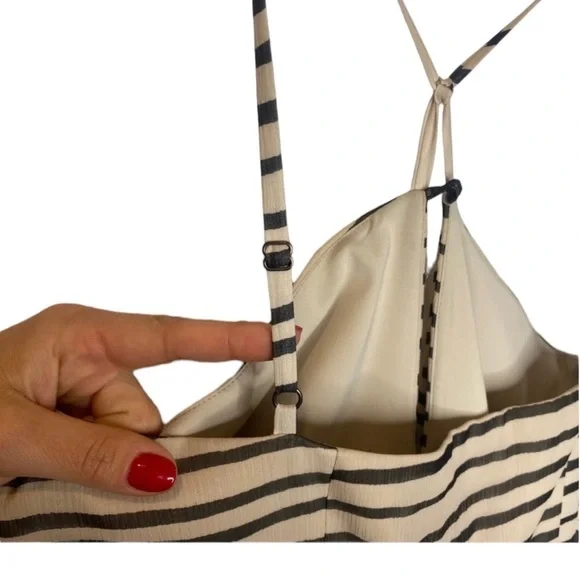 CLUB MONACO Hudson Dress Robe Silk Maxi Dress in Khaki /Black Size 4 - Picture 10 of 14